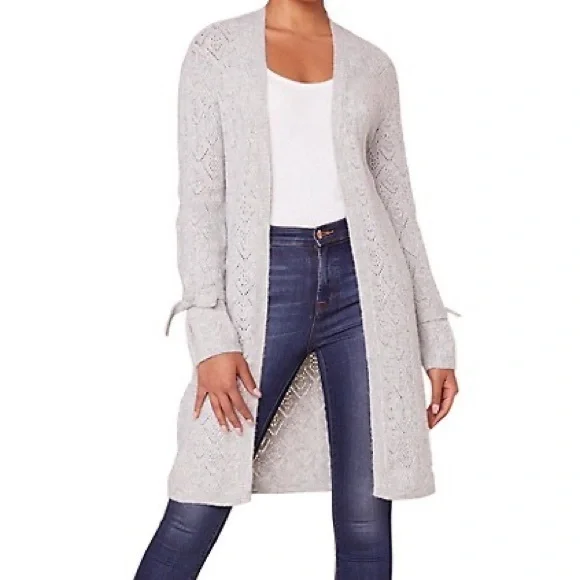 BB DAKOTA Gray Tie Tryin' Cardigan - Picture 2 of 10